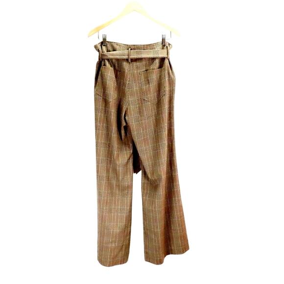 The Westside Eliza Pants Womens sz L Houndstooth Flare Belted $295 NEW Preppy - Picture 9 of 10
